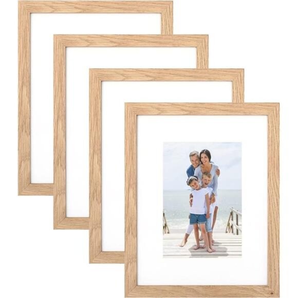 8x10 Picture Frame Set of 4, Made of Perspex Glass, Display Picture 5x7 - Picture 1 of 8